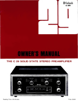 McIntosh C-29 - Owners manual